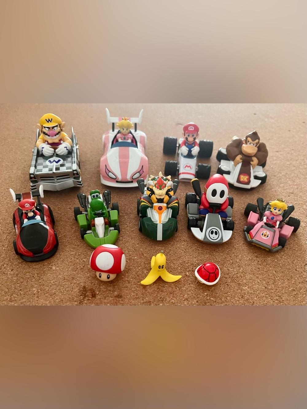 Nintendo Mario Kart Miniature Figures and Karts Lot